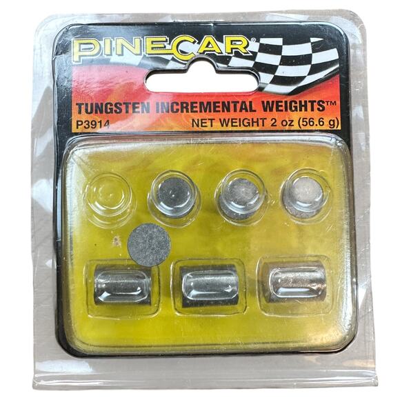 Pinecar Tungsten Incremental Weights P3914 for Pinewoood Derby Cars NEW SEALED - Picture 1 of 2